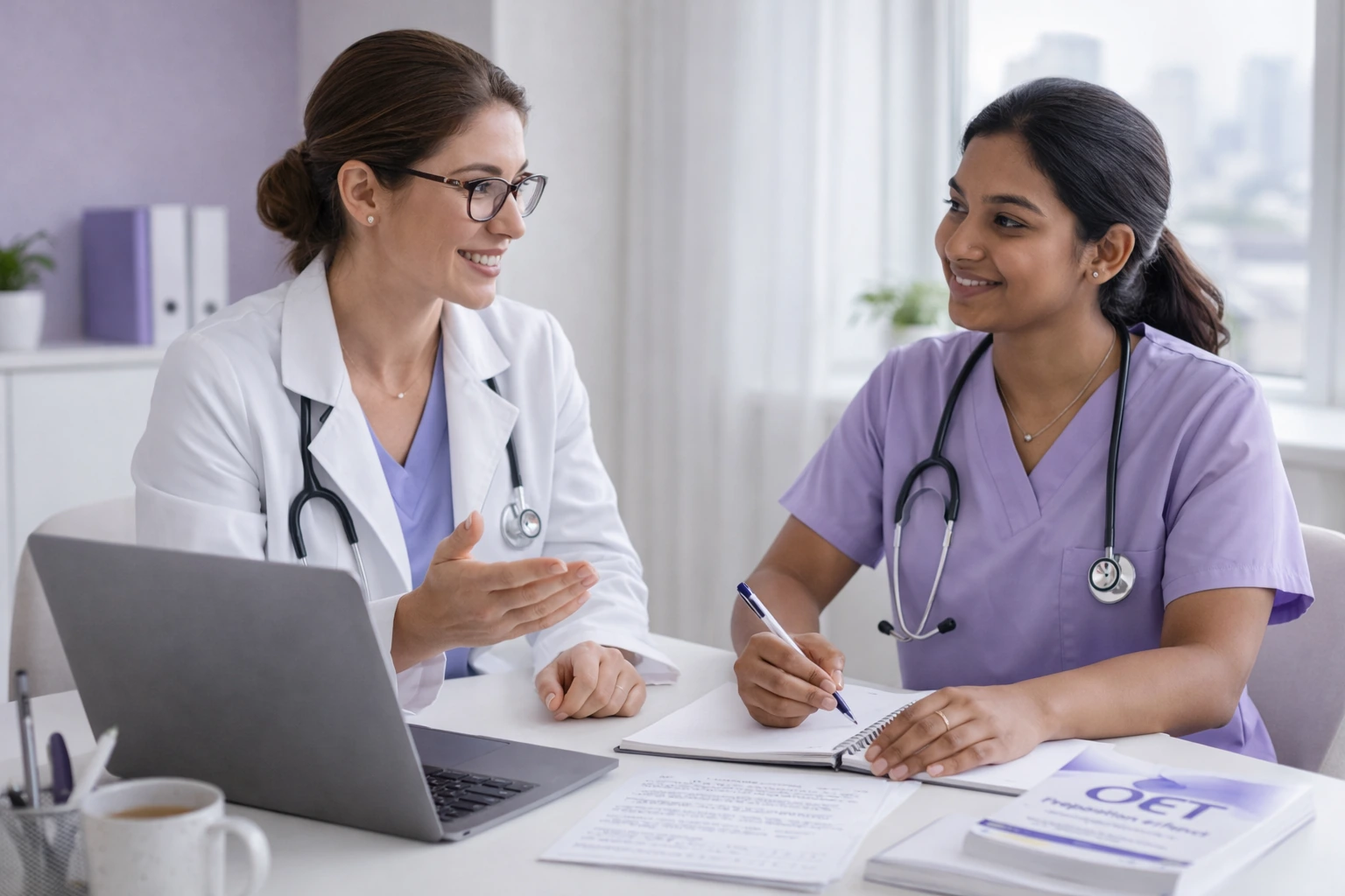 Healthcare professionals preparing for OET